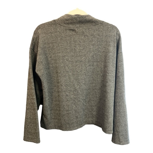 Madewell Mock Neck Cropped Blouse Size Medium M1 - Picture 3 of 3